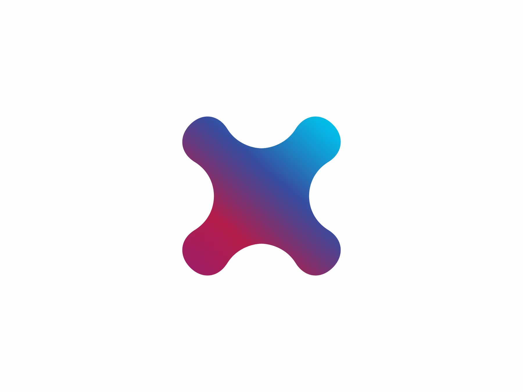 Logo for CCAM, a curved X shape based on the CCAM building's facade